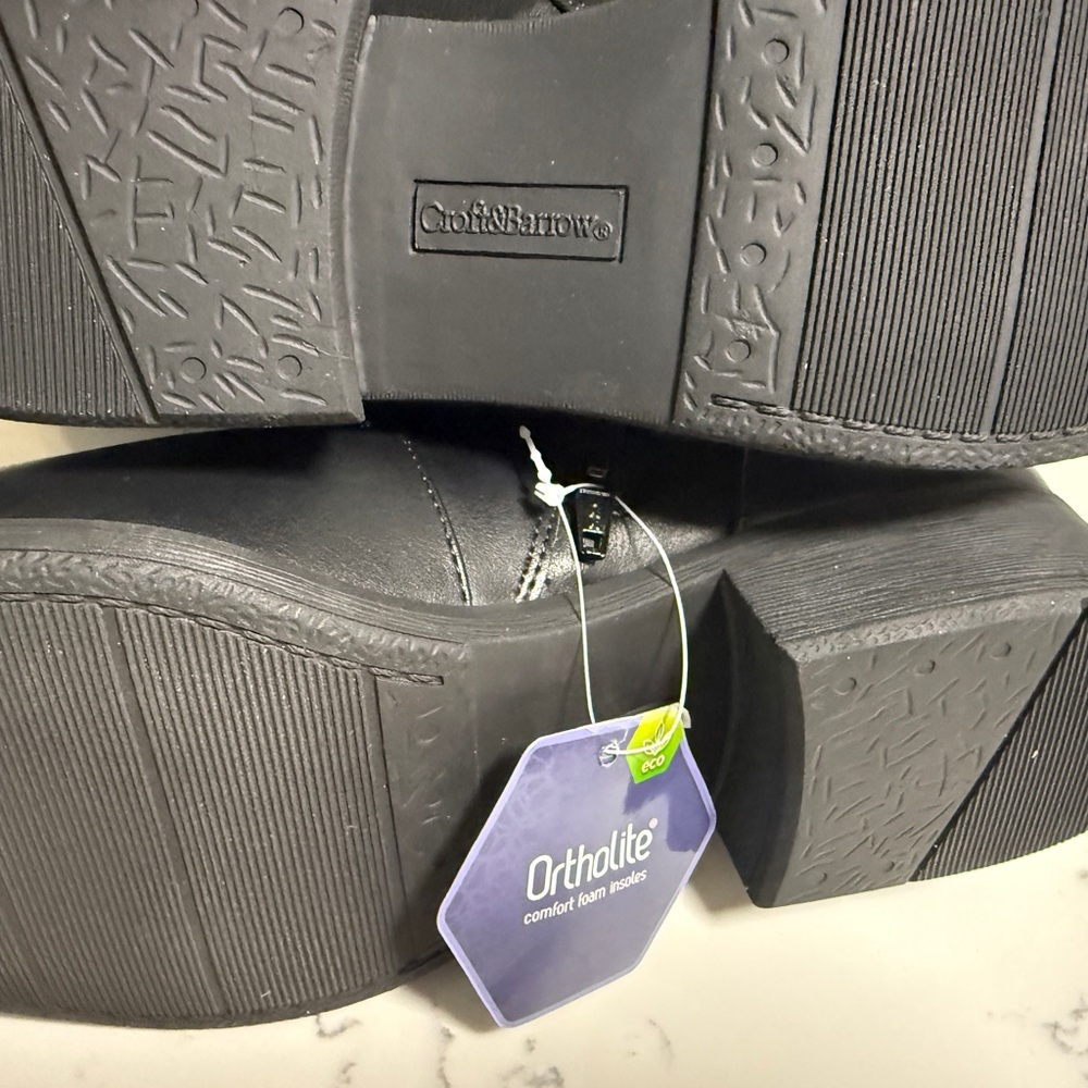 NWT #8 Croft & Barrow Pose Women's Ortholite ECO Black Riding Boots Size 10 - Picture 7 of 10